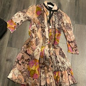 COACH x Kafe Fassett dress in 100% silk